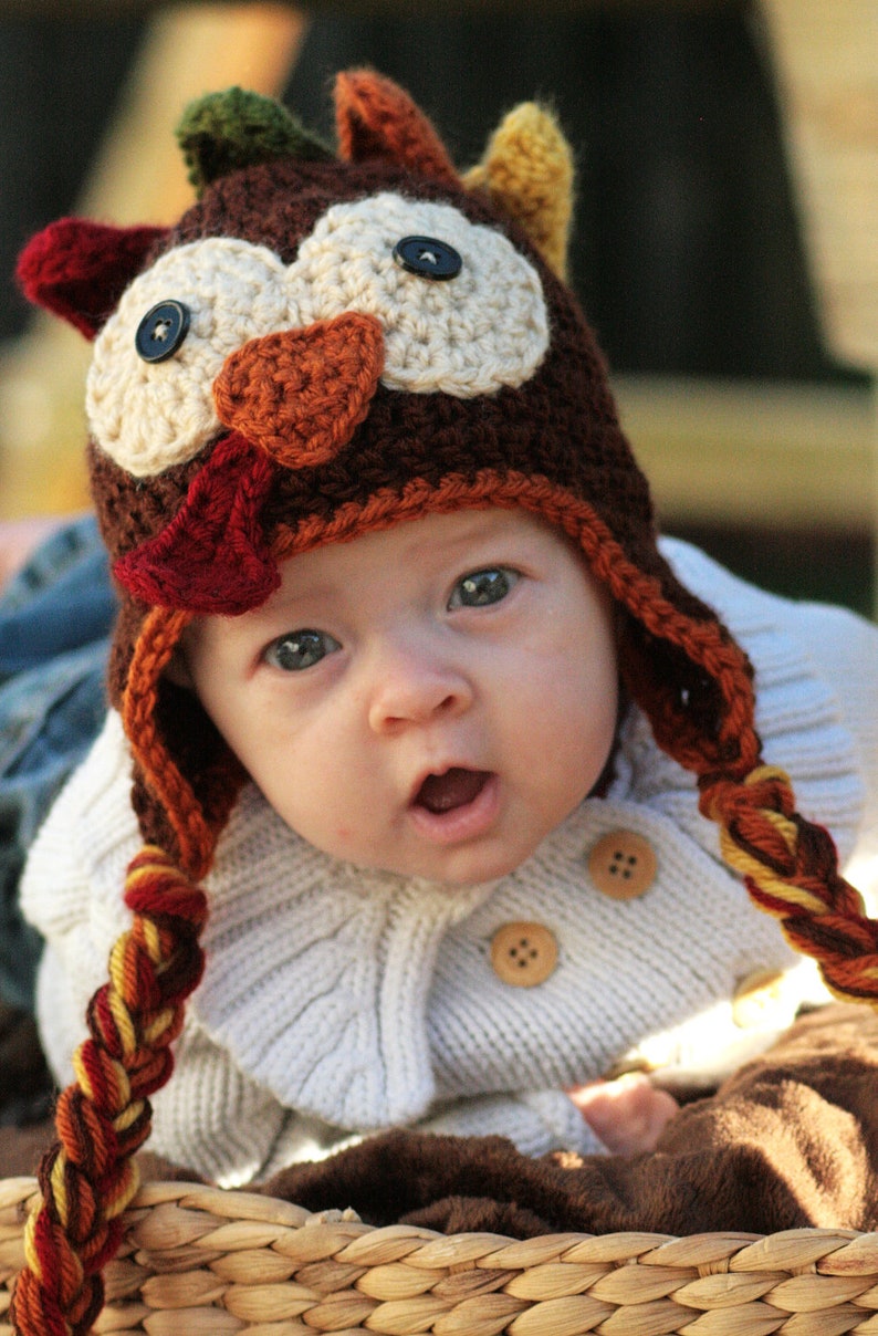 Crocheted Turkey Hat Pattern image 3