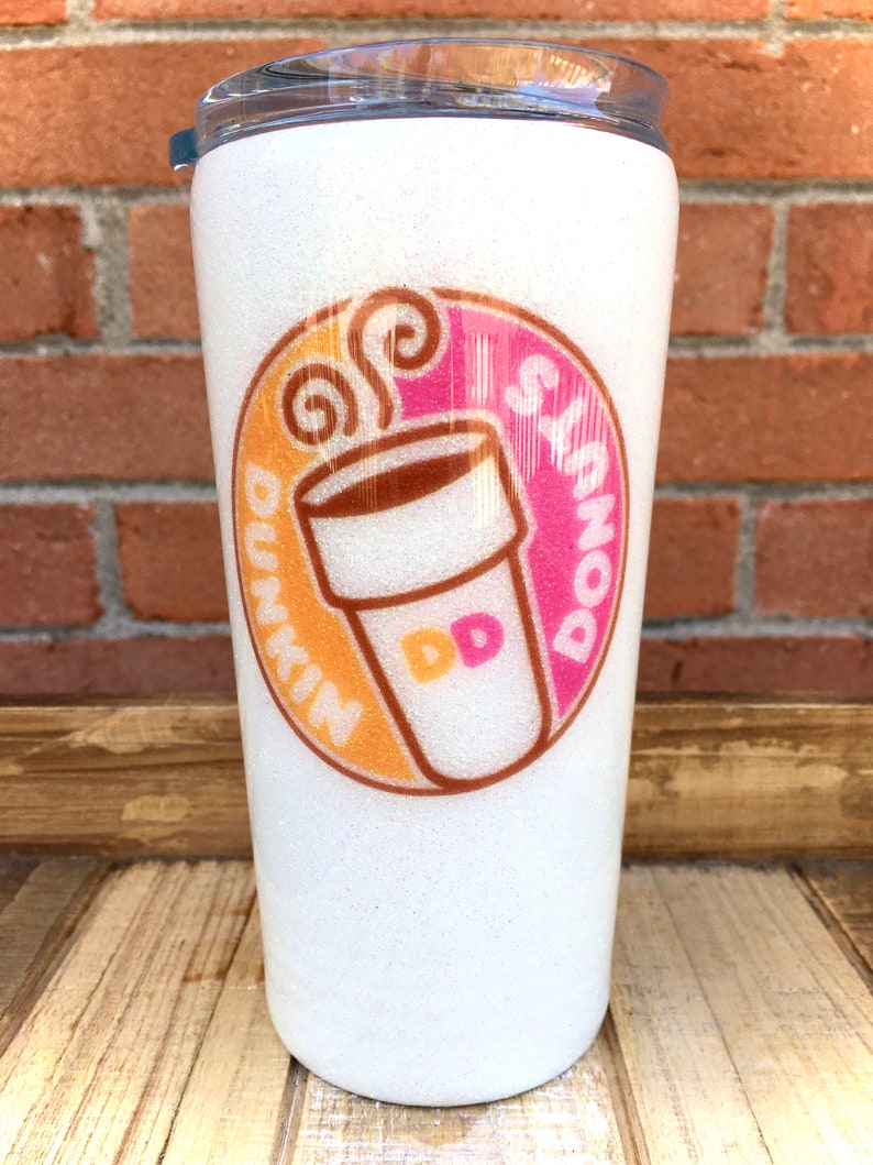 Glittered Personalized Dunkin' Tumbler Etsy
