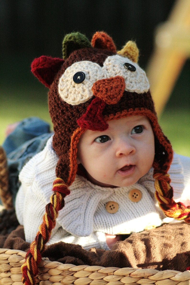 Crocheted Turkey Hat Pattern image 2