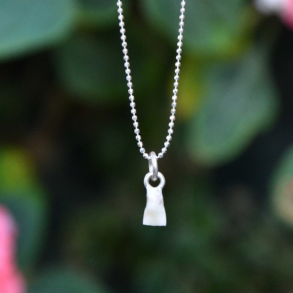 Baby tooth pendant and chain