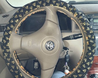 Steering Wheel Cover made with Licensed HP Fabric