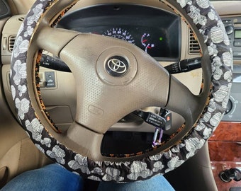 Mouse Steering Wheel Cover made with Licensed Disney Fabric, 100% Cotton, Washable, Custom Car Accessories, Gift for Her