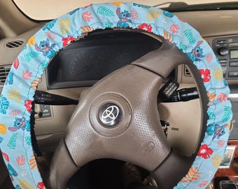 Stitch Steering Wheel Cover made with Licensed Disney Fabric