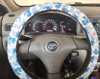 Stitch Steering Wheel Cover made with Licensed Disney Fabric