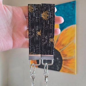 Honey Bee Wristlet Keychain, Key fob, Car Accessories, Gift for Her, Bumble bee, Insect Gift, Purse Accessorie