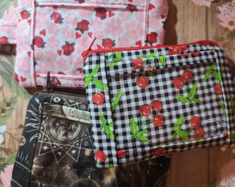 ID Wallet Zippered Coin Purse Pouch