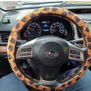 Vibrant Sugar Skull Steering Wheel Cover image 6