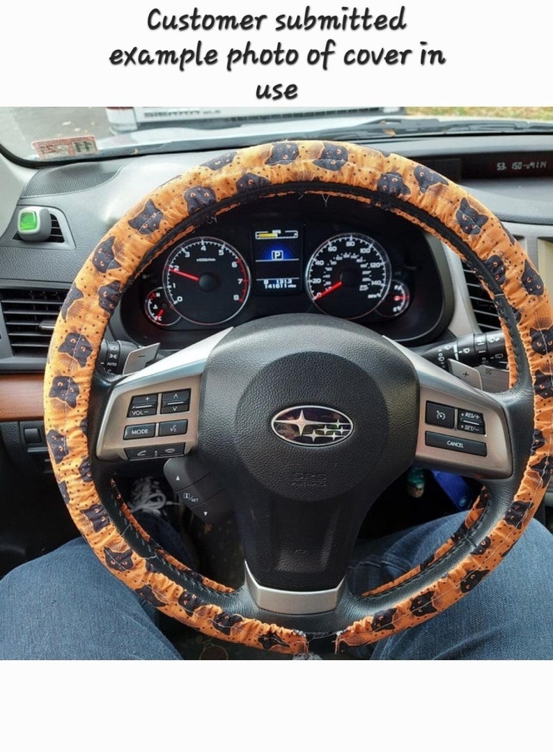 Vibrant Sugar Skull Steering Wheel Cover image 6