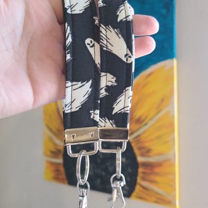 Halloween Ghost Wristlet Keychain, Key fob, Car Accessories, Gift for Her, Purse Accessorie