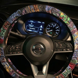 Beauty Princess Steering Wheel Cover made with Licensed Disney Fabric, Disney Princess, 100% Cotton, Washable, Custom Car Accessories