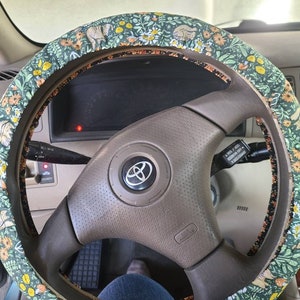 Cats Steering Wheel Cover, Cat Mom Gift, Cat Lover Gift, 100% Cotton Washable