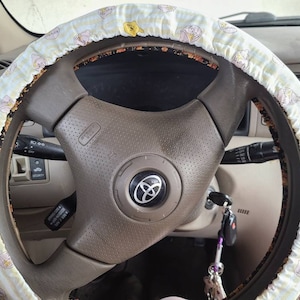 Honey Bear Steering Wheel Cover made with Licensed Disney Fabric