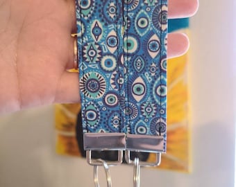 Evil Eye Wristlet Keychain, Key fob, Car Accessories, Spiritual Protection Charm, Purse Accessorie