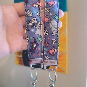 NBC Wristlet Keychain made with Licensed Disney Fabric, Key fob, Car Accessories, Gift for Her, Purse Accessorie