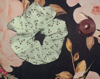 Large Silk/ Satin Scrunchie, Hair Accessories, Floral Scrunchie, Gift for Her