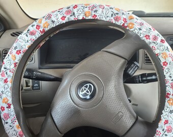 Mouse Floral Steering Wheel Cover made with Licensed Disney Fabric