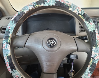 Black Cats Steering Wheel Cover, Cat Mom Gift, Cat Lover Gift, 100% Cotton Washable