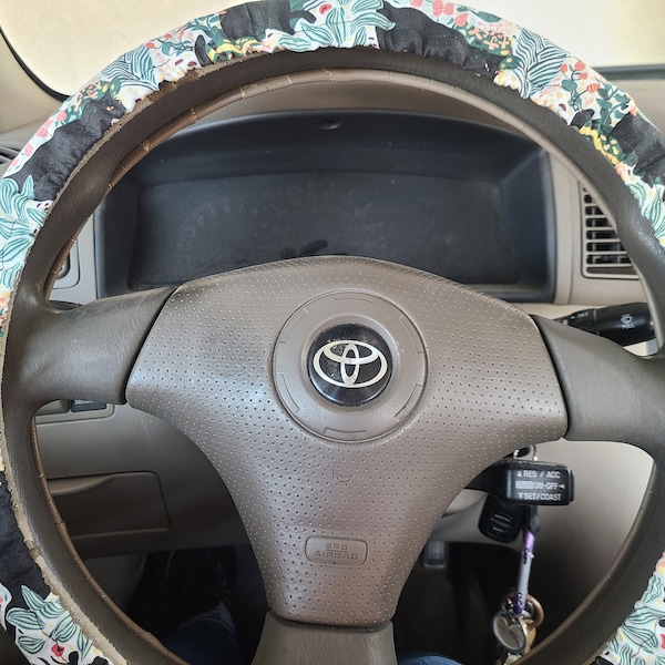 Black Cats Steering Wheel Cover, Cat Mom Gift, Cat Lover Gift, 100% Cotton Washable