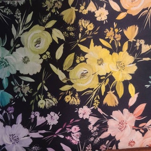 Rainbow Floral Steering Wheel Cover, 100% Cotton, Washable, Custom Car Accessories