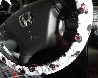 Mouse Words Steering Wheel Cover made with Licensed Disney Fabric