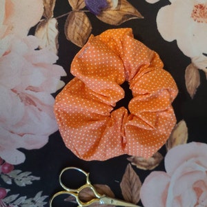100% Cotton Scrunchie, Hair Accessories, Polka Dot, Summer Vibes, Fashion Accessories, Gifts for Her, Stocking Stuffer