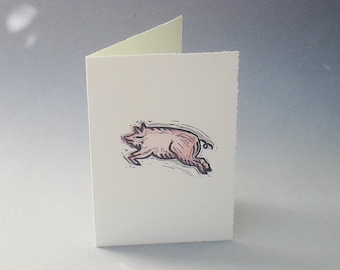 Flying Pig Greeting Card