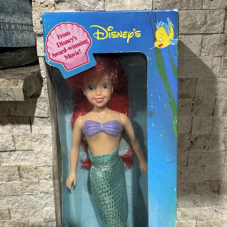 Vintage Ariel Little Mermaid Disney 1991 New sealed in box Tyco Doll image 3