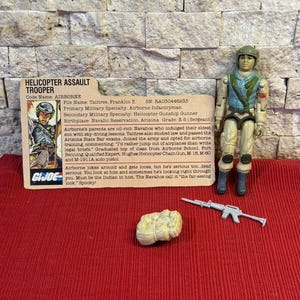 Vintage 1983 GI Joe AIRBORNE 100% Komplette Datei Karte Schön