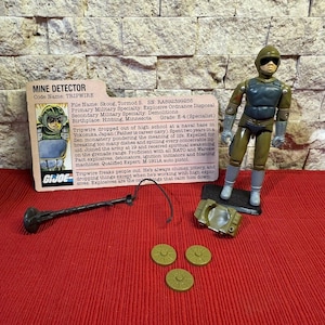 1983 Vintage G.I. GI Joe ARAH Tripwire v1-figuur compleet met bestandskaart