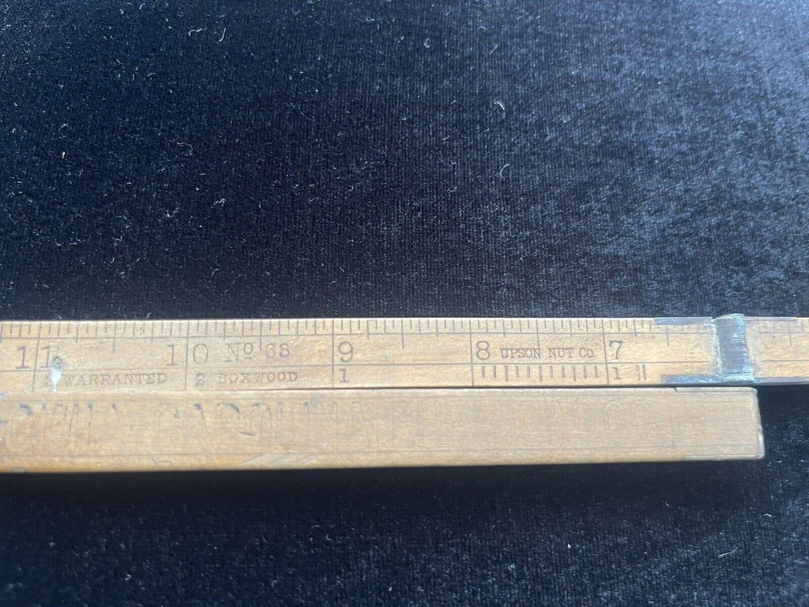 Vintage Upson Nut Co. Boxwood No. 63 Wood Brass Folding Ruler 24” - Etsy