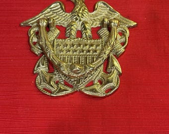 Solid Brass Eagle Door Mount Knocker Patriot American Patriotic America Stars