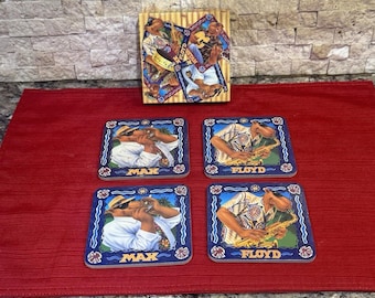 Vintage Camel Cigarette Camel Joe's Beach Club Band Drink Coasters Set of Four