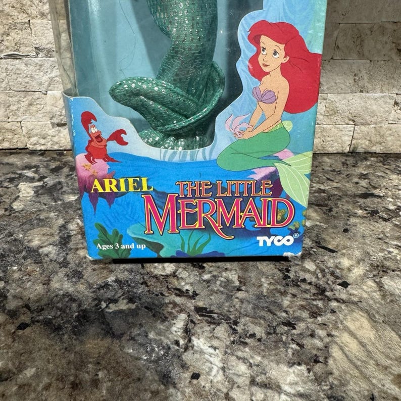 Vintage Ariel Little Mermaid Disney 1991 New sealed in box Tyco Doll image 2