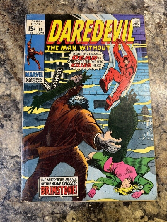 Vintage Daredevil Comic Issue 65 Marvel Bronze Age June 1970 - Etsy