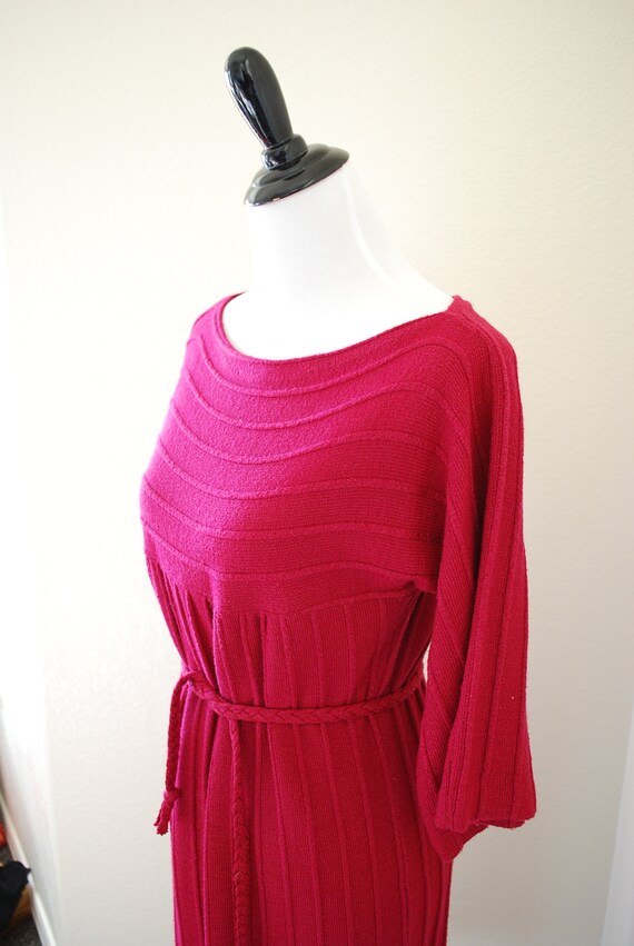 Vintage 1980s Sweater Dress Women Size S/M - image 5