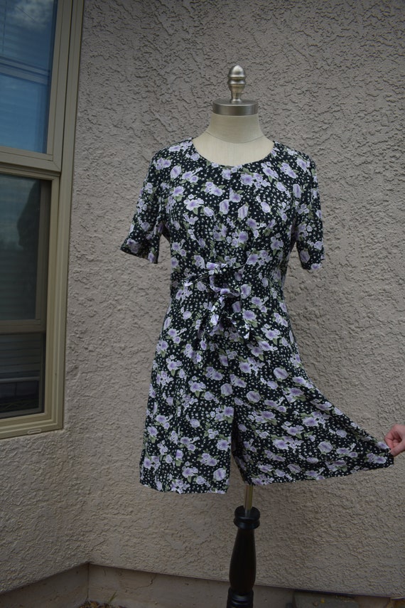 Vintage 90's Rayon Romper Size M