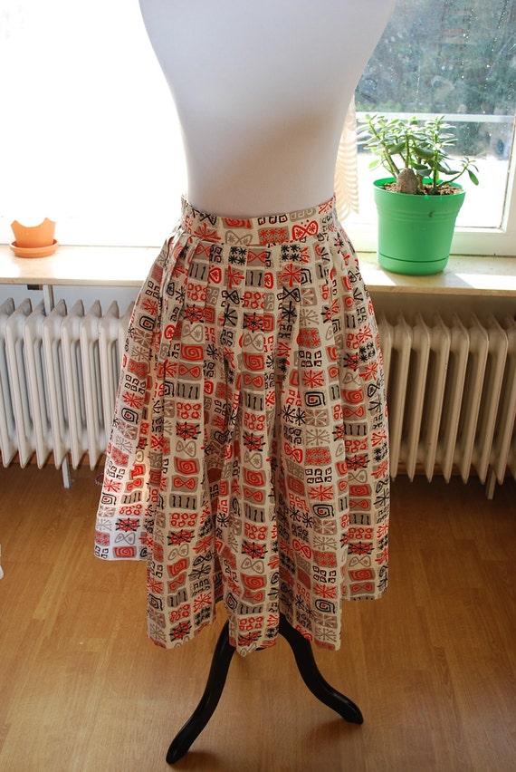 Vintage 60's Novelty Circle Skirt