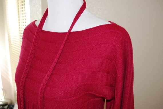 Vintage 1980s Sweater Dress Women Size S/M - image 6