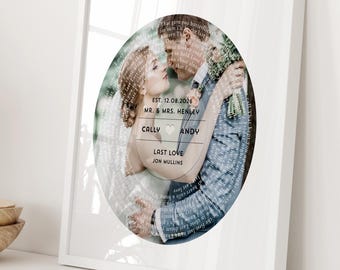 Custom Song Lyrics Photo Print | Personalized Wedding Gift for Couple | First Dance Song Wall Art | Anniversary Keepsake