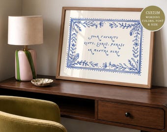Custom Home Office Art, Personalized Office Wall Decor, Custom Quote Print, Home Office Typography, Work From Home Decor, CHOOSE your text