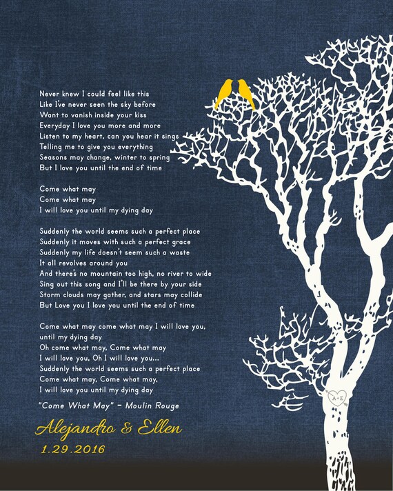 Wedding Song Art Wedding Song Lyrics Wedding Song Gift Etsy