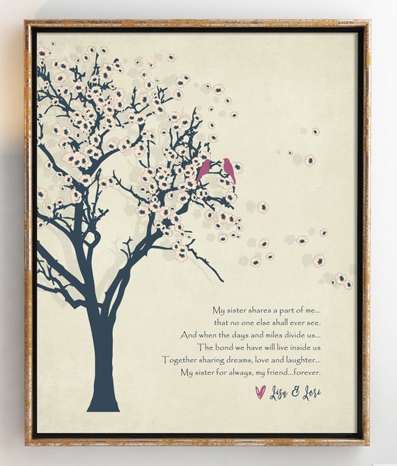 Gift for Sister Sister Gifts Sister Birthday Gift Custom Verse