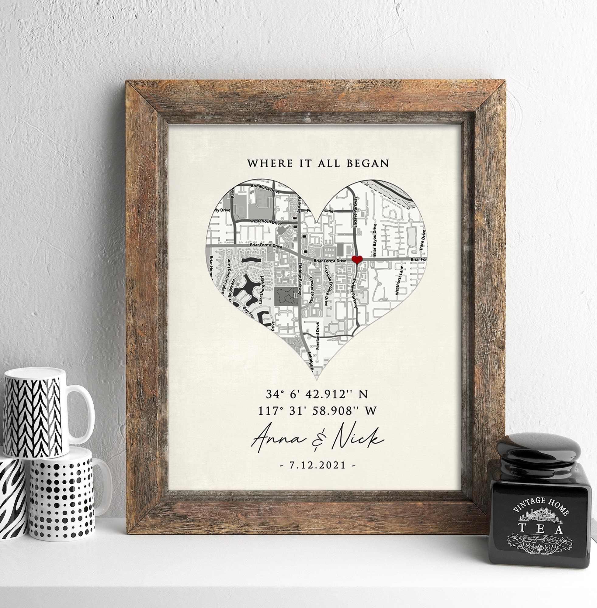 Bring Your First Date Memory to Life on a Map Plaque! : u/firstdate_gift