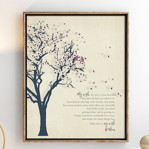 Gift FOR DAUGHTER from Mom Christmas Gift FROM Mother to Daughter Birthday Gift gift from parents from dad and mom daughter gift idea 8 x 10