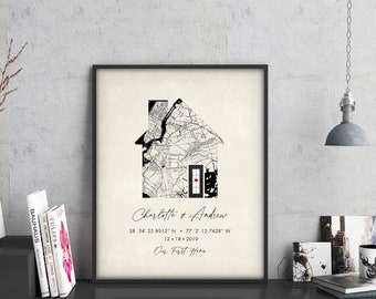 Our First Apartment Gift for couple, First apartment together custom print, First apartment decor, Living together gift ideas 8 x 10