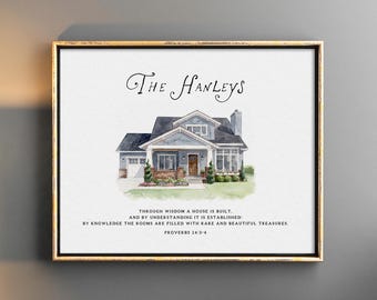 Custom Bible verse housewarming gift | Scripture gift for new home | Christian family home gift | Faith based housewarming gift- Home Art