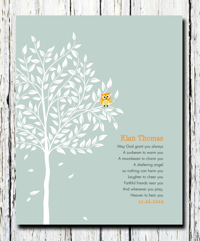 Personalized Christening Tree Gift Bible Verse Gift for Etsy