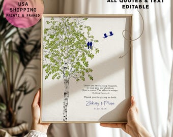 Thank you Wedding Gift Parents Gift, Grooms Parents, Brides Parents, Mother of the Groom, Mother of the Bride, Wedding Tree Frame options