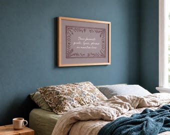 Personalized Valentines Day Gifts for wife husband, Romantic gift ideas for First Paper Anniversary, Custom couples bedroom wall decor