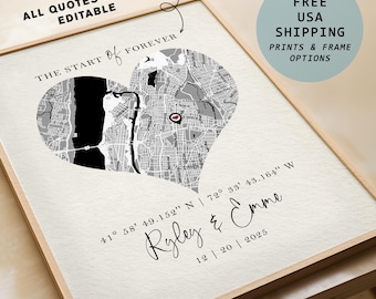 Personalized Housewarming Gifts, Personalized Home Map, First Home Gift for Couple, Home Sweet Home, Our First Home, House Map New Home Art